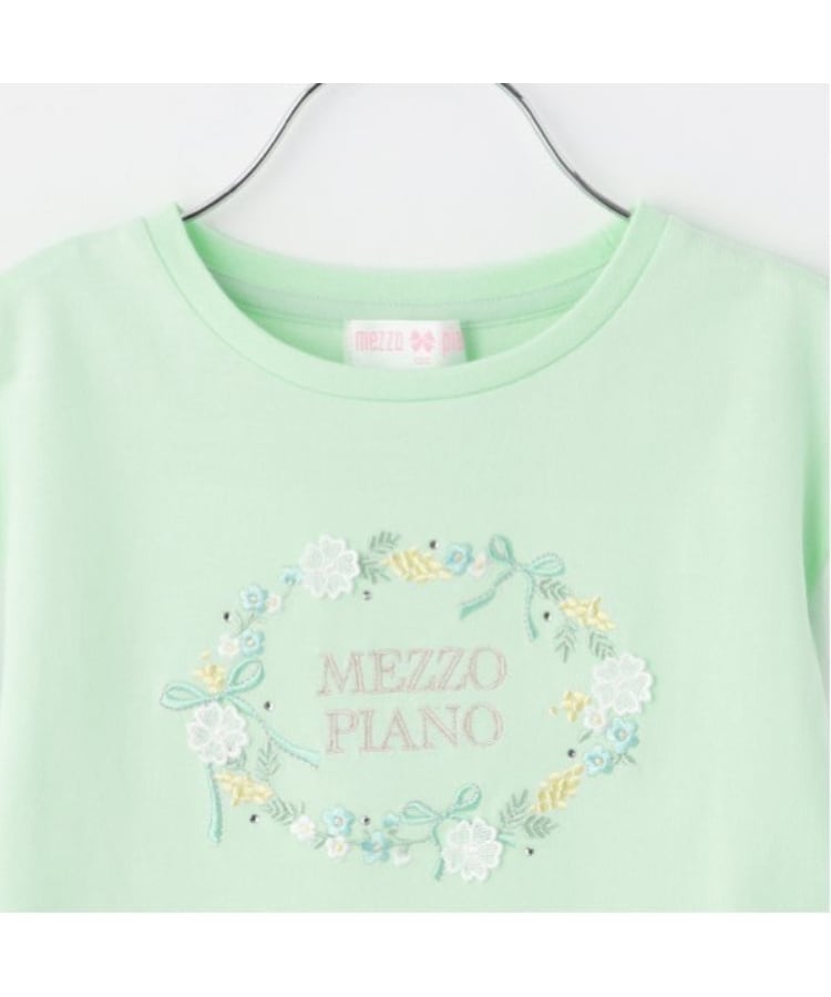 メゾピアノ(mezzo piano)のフラワーリース　7分袖Tシャツ2
