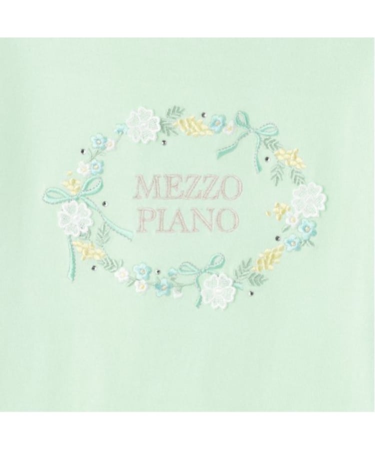メゾピアノ(mezzo piano)のフラワーリース　7分袖Tシャツ3
