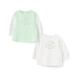 メゾピアノ(mezzo piano)のフラワーリース　7分袖Tシャツ7