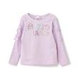 メゾピアノ(mezzo piano)の【人気商品再入荷】【直営店で取り扱い無し】花ロゴ　長袖Ｔシャツ ラベンダー(080)