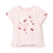 メゾピアノ(mezzo piano)の【人気商品再入荷】【直営店で取り扱い無し】いちごTシャツ ライトピンク(070)