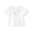 メゾピアノ(mezzo piano)のバレエネックレス刺しゅう　Tシャツ オフホワイト(003)