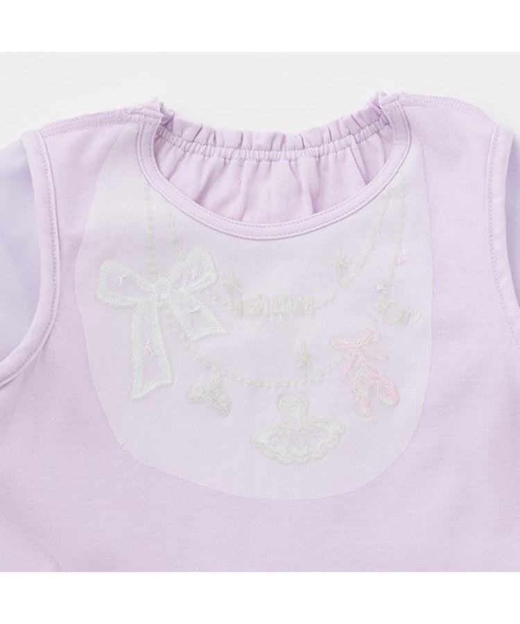 メゾピアノ(mezzo piano)のバレエネックレス刺しゅう　Tシャツ4