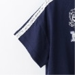 メゾピアノ(mezzo piano)のレースロゴアップリケ　袖ラインTシャツ8