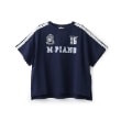 メゾピアノ(mezzo piano)のレースロゴアップリケ　袖ラインTシャツ12
