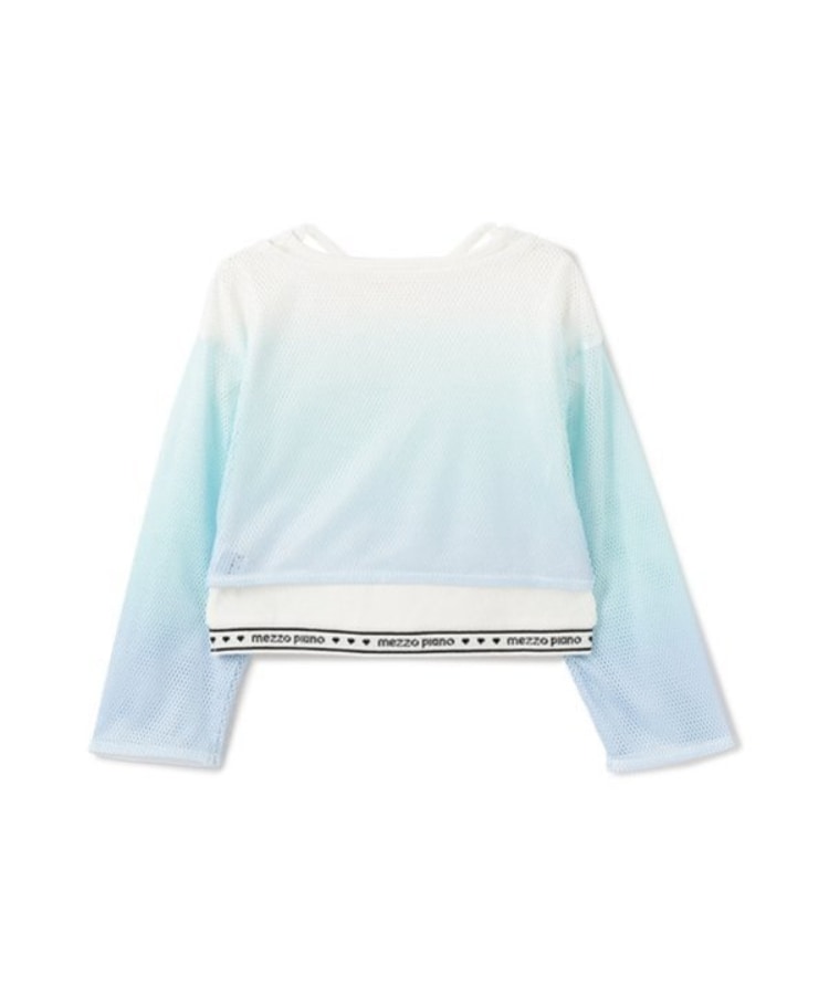 メゾピアノ(mezzo piano)のグラデーションメッシュレイヤード半袖Tシャツセット1