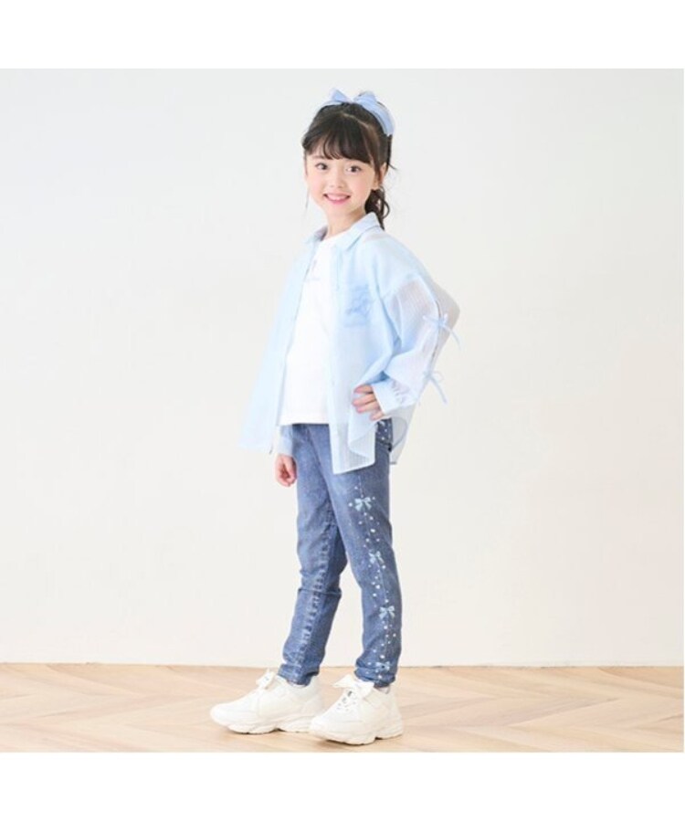 メゾピアノ(mezzo piano)の袖リボンシャツ＆肩開き半袖Tシャツセット25
