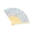 メゾピアノ(mezzo piano)の紫陽花・いちごハンカチ柄　扇子　袋つき1
