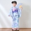 メゾピアノ(mezzo piano)の水彩紫陽花柄　浴衣 ブルー(192)