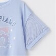 メゾピアノ(mezzo piano)のナンバリング　袖メッシュ半袖Tシャツ3