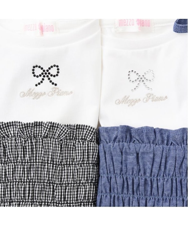 メゾピアノ(mezzo piano)のカットワークキャミチュニック＆Tシャツセット4