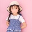 メゾピアノ(mezzo piano)のカットワークキャミチュニック＆Tシャツセット ブルー(091)