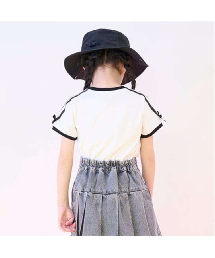 メゾピアノ(mezzo piano)の袖ラインリボン　半袖Tシャツ13