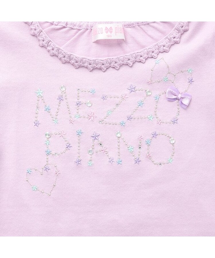 メゾピアノ(mezzo piano)の【人気商品再入荷】【直営店で取り扱い無し】星座ロゴ刺しゅうオフショルダー半袖Ｔシャツ3
