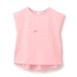 メゾピアノ(mezzo piano)の【人気商品再入荷】【直営店で取り扱い無し】後ろフリル　Tシャツ ピンク(071)