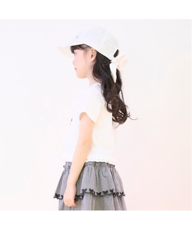 メゾピアノ(mezzo piano)のリボンアップリケ　半袖Tシャツ12