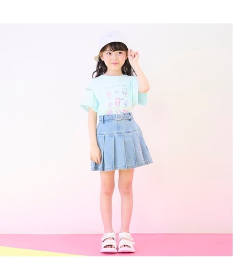 メゾピアノ(mezzo piano)のベルトつきプリーツスカート　インナーパンツセット19
