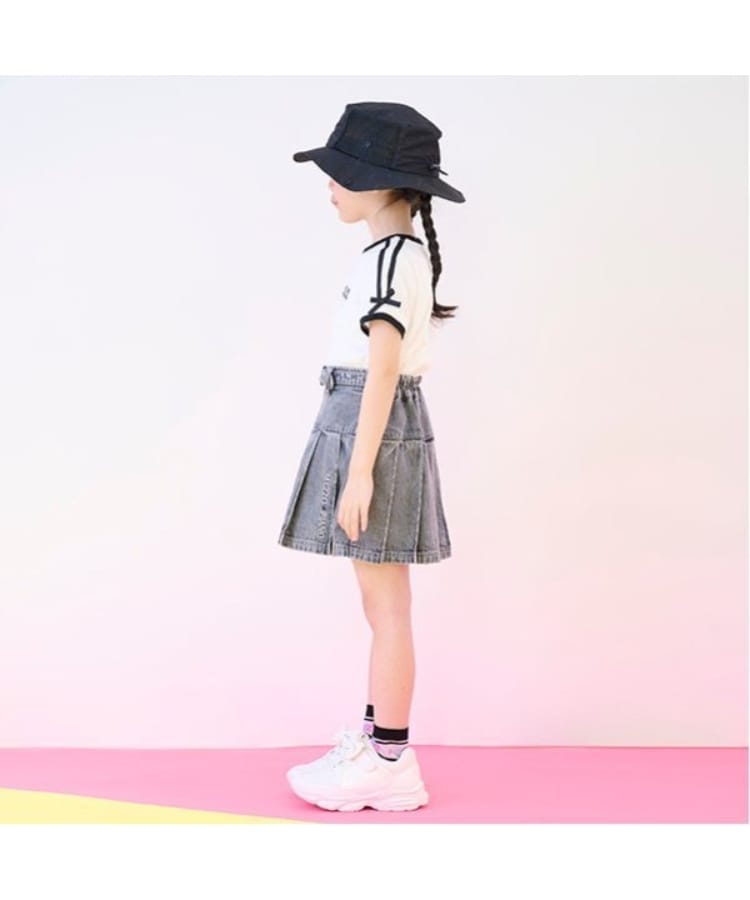 メゾピアノ(mezzo piano)のベルトつきプリーツスカート　インナーパンツセット25