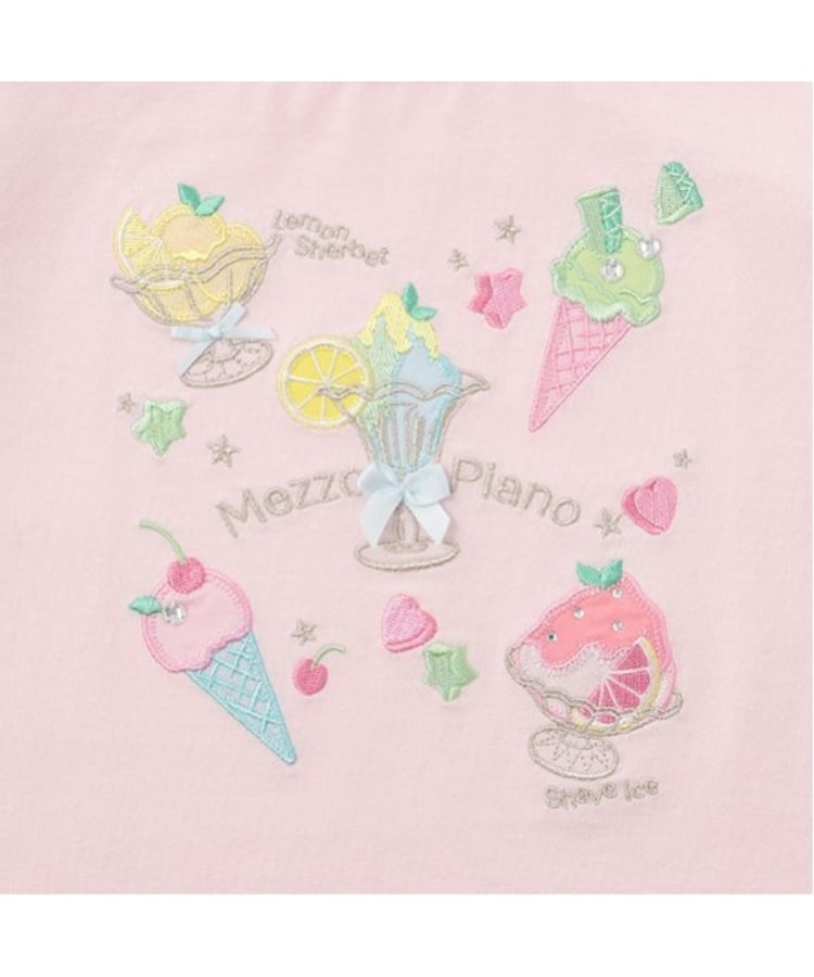 メゾピアノ(mezzo piano)のフルーツシャーベットアップリケ　半袖Tシャツ3