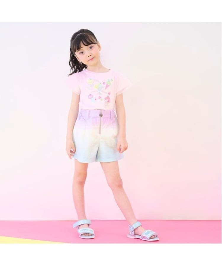 メゾピアノ(mezzo piano)のフルーツシャーベットアップリケ　半袖Tシャツ14