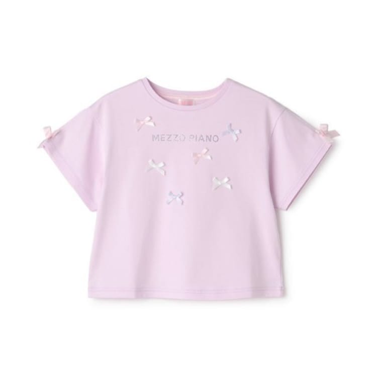 メゾピアノ(mezzo piano)のジェラートリボン　半袖Tシャツ Ｔシャツ