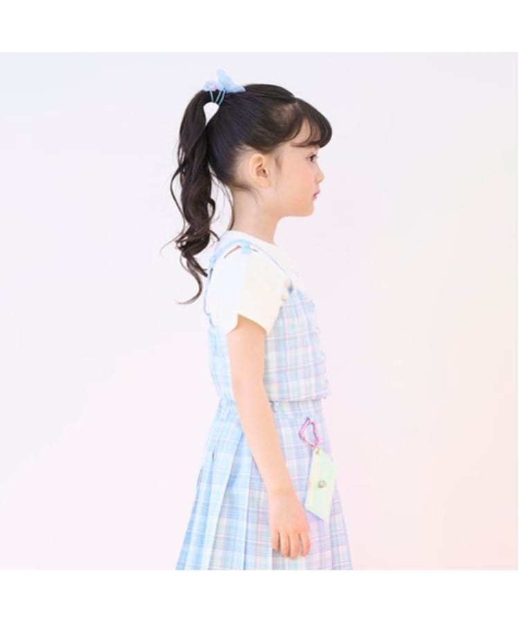 メゾピアノ(mezzo piano)のチェックビスチェ＆半袖Tシャツセット17