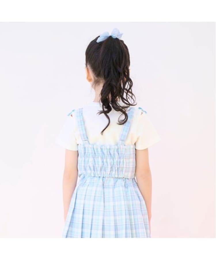 メゾピアノ(mezzo piano)のチェックビスチェ＆半袖Tシャツセット18