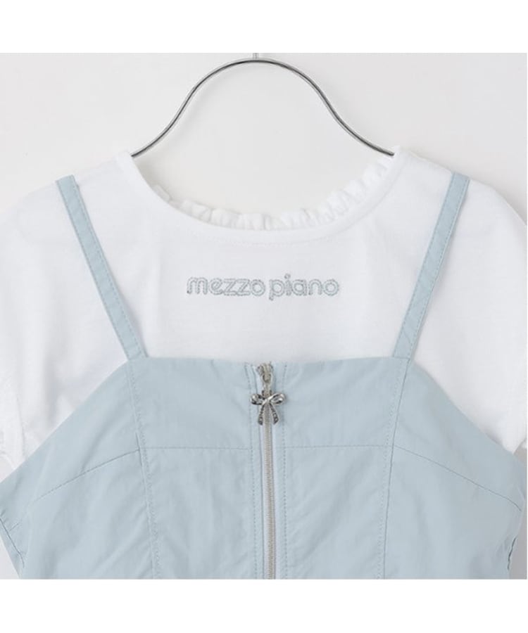 メゾピアノ(mezzo piano)のフロントZIPキャミワンピース＆半袖Tシャツセット3