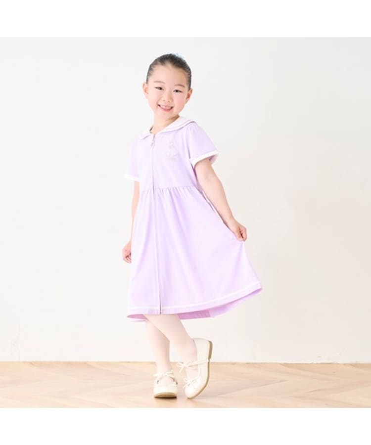 センスのいい お歳暮 バレエ】前開きセーラー半袖ワンピース（ミドルワンピース ワンピース
