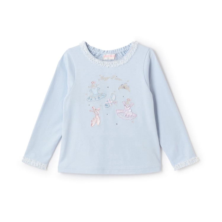 メゾピアノ(mezzo piano)のバレエ刺しゅう　長袖Tシャツ Ｔシャツ