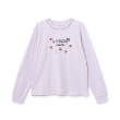 メゾピアノジュニア(mezzo piano junior)のチョコレートスイーツ刺しゅう長袖シャツ ラベンダー(080)