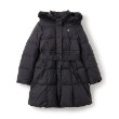 メゾピアノジュニア(mezzo piano junior)の【はっ水】ベルトつきリボンポケットロングダウン ネイビー(094)