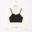 メゾピアノジュニア(mezzo piano junior)のパフスリーブ長袖Tシャツ＆リボンビスチェセット15