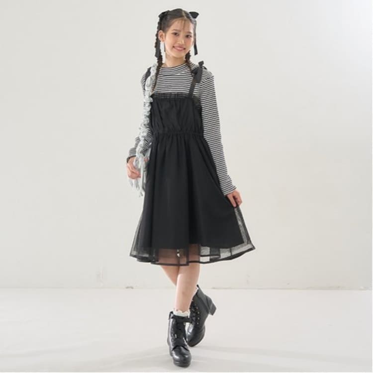 メゾピアノジュニア(mezzo piano junior)のチュールキャミワンピース＆インナーセット その他