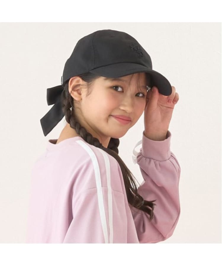 メゾピアノジュニア(mezzo piano junior)の【UVカット・遮熱・冷感】後ろリボンキャップ13