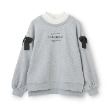 メゾピアノジュニア(mezzo piano junior)の【人気商品再入荷】【直営店で取り扱い無し】ネックレスつき肩リボントレーナー グレー(012)