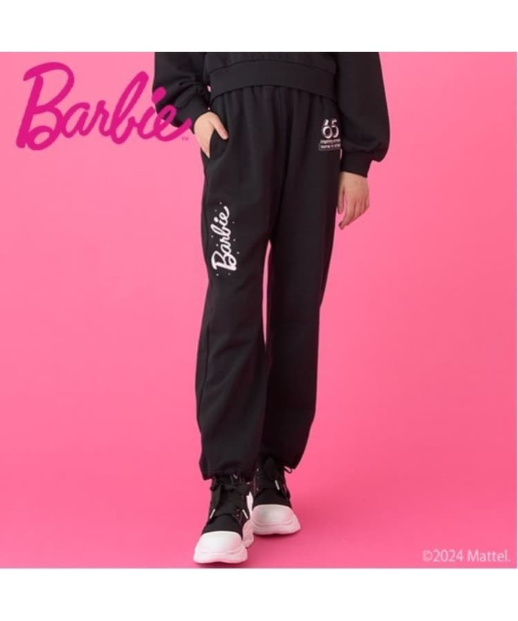 メゾピアノジュニア(mezzo piano junior)のBarbie／2WAYスウェットパンツ ブラック(219)