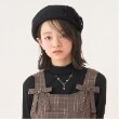 メゾピアノジュニア(mezzo piano junior)のベロアリボンベレー帽 ブラック(219)