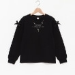 メゾピアノジュニア(mezzo piano junior)の★肩レースアップネックレスTシャツ ブラック(219)