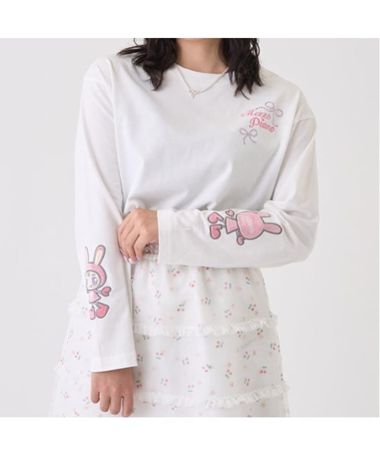 ベリエちゃん 袖アップリケTシャツ(Tシャツ) | mezzo piano ベリエちゃん 袖アップリケTシャツ(Tシャツ) | mezzo piano