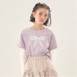 メゾピアノジュニア(mezzo piano junior)の袖チュールレイヤードTシャツ ライトピンク(070)