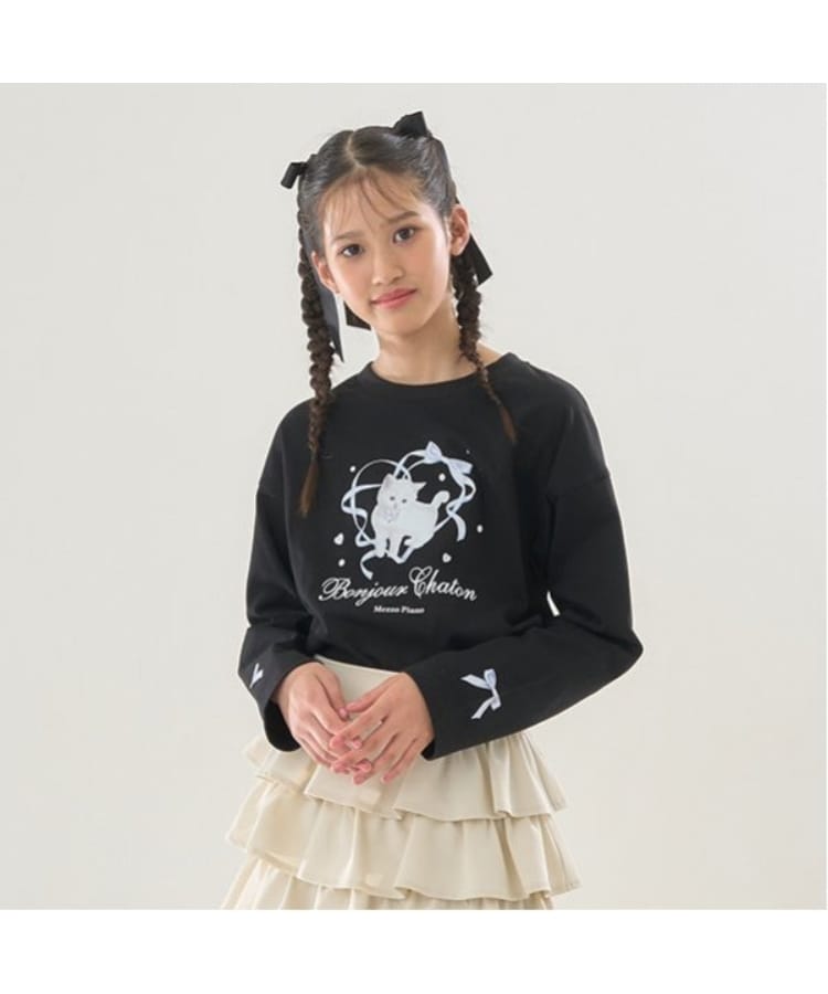 Bonjour Chaton長袖Tシャツ（Tシャツ） | mezzo piano junior
