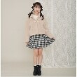 メゾピアノジュニア(mezzo piano junior)のウエストベルトシャギーチェックスカパン（暖かインナーパンツ）24