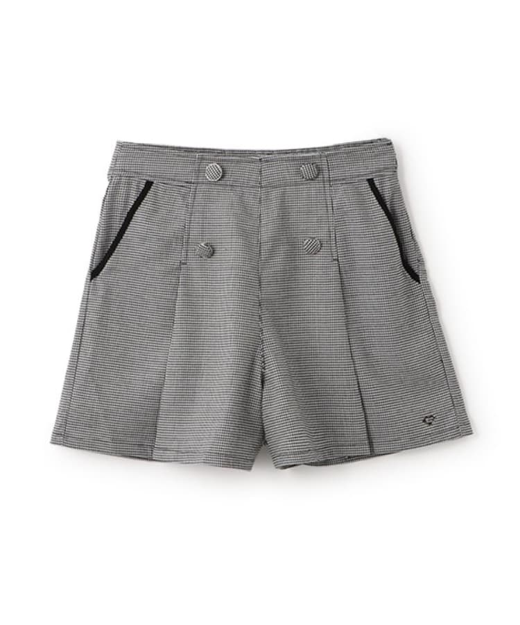 メゾピアノジュニア(mezzo piano junior)の【人気商品再入荷】【直営店で取り扱い無し】くるみボタンショートパンツ チャコールグレー(013)