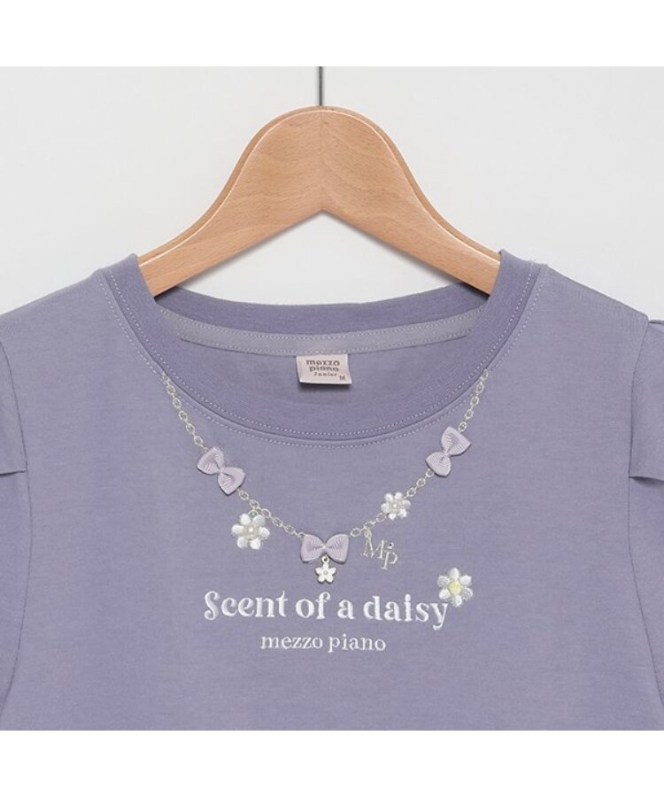 メゾピアノジュニア(mezzo piano junior)の【抗菌・消臭】デイジーネックレス半袖Tシャツ2