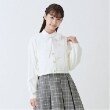 メゾピアノジュニア(mezzo piano junior)のショート丈リボンボタンカーディガン オフホワイト(003)