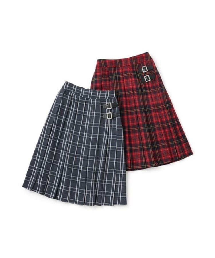 バックルベルト付きミディ丈プリーツスカート(その他) | mezzo バックルベルト付きミディ丈プリーツスカート(その他) | mezzo