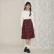 メゾピアノジュニア(mezzo piano junior)のバックルベルト付きミディ丈プリーツスカート2