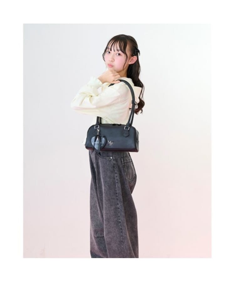 メゾピアノジュニア(mezzo piano junior)のウエスト細見えバレルレッグデニムパンツ9