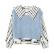 メゾピアノジュニア(mezzo piano junior)のシャギーベスト＆セーラー長袖Tシャツセット8